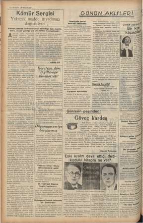  2 — KURUN" 28 NİSAN 1937 Kömür Sergisi Yakacak madde itiyadımızı değiştiriyor ç Kömür yakmak ormanlarımızı koruduğu için...