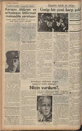    6 — KURUN 28 NİSAN 1937 Tepebaşındaki cinayetin kararı: Karısını arkadaşını maksadile Otobüs goförü Izzet öldüren ve...