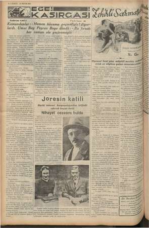    8 — KURUN 11 MAYIS 1937 in YE pal ağn d ga a .. Xa Kadircan KAFLI EE SM GL İKASIRGASI Tefrika: a1 Kumandanlar : - Hemen...