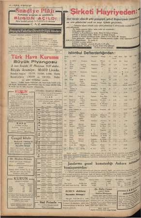    16 — KURUN 30 MAYIS 1957 Suadiye Plâjı p Şirketi H yl riyeden: AA AR | aruf sanal diye mili idaresinde Her tarafı zümrüt