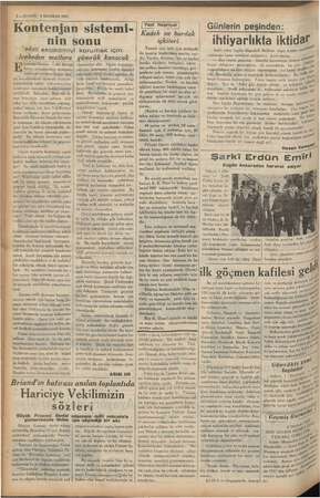    X BM aye 2— KURUN /2 HAZİRAN 1937. ii ” YA A pe sistemi- i nin sonu “MIM ekonomiyi korumak için -Jeabeden mallara ii Bakanı