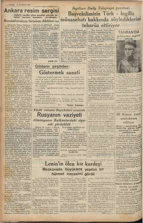    a RUN 18 HAZİRAN 1937, Ni fe gün Ankara Halkevin bir resim ergisi açıldı, Kültür de Bakanı Saffet k | oskova, Bükreş, Atin: