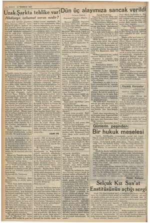  14 TEMMUZ 1937 Şarkta tehlike var vehamet veren nedir? arasına ASIM US Türkiyenin şu şekilde Şarki en sancak üç alayımıza Üst