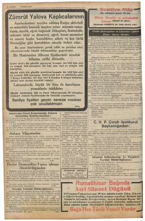    li ği $ — KURUN TEMMUZ 1937 ey yi le ve yemek 325 kuruştur. iki kişi için kuruştur. aileler için ayrıca tenzilât yapılır,