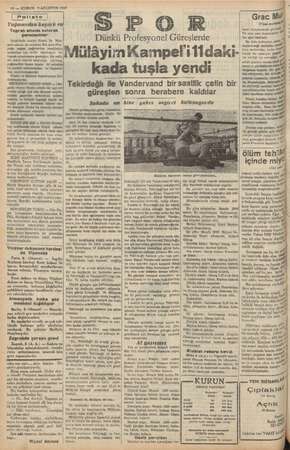    (0 — KURUN 9ŞAĞUSTOS 1937 | Poliste | Yağmurdan kaçark en Toprak altında kalarak yaralandılar Ortaköyde oturan Nazmi ile