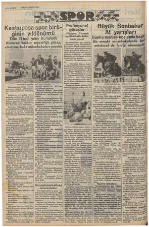    çor 10-2 KURUN © VI BİRİNCITEŞERİN 1937 e er pe ir Büyük Sonbahar At yarışları manialı koşularla Bu seneki müsabakalarda