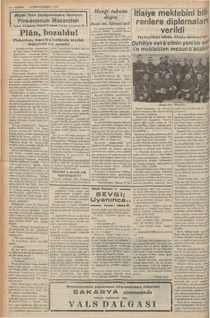    4 — KURUN ve ” 16 BİRİNCİTEŞRİN 1937 Büyük Polis Hafiyelerinden Birincisi: Pinkertonun Maceraları X Yazan: Vo'igang Haynrih