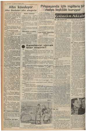    - ozırlan PM me gi gay > PAR AMMA Me a PAGES — 2 —KURUN 25 BİRINCİTEŞRİN 1937, : eme ma inme : Altın kovuluyor Propaganda