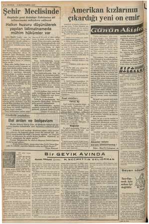  KM A Ma 2— KURUN 4 IKİNCİTEŞRİN 1937, mdikükclii İk dl o e Li Sehir Meclisinde Bugünün yeni Belediye Zabılasina ait...