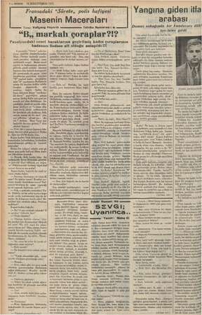    açana Gi 8— KURUN 6 İKİNCİTEŞRİN 1937. Ke Fransadaki “Sürete, Mİİ hafiyesi Masenin Maceraları mma Yazan: Voligang Haynrih