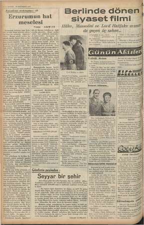   ii ” A MA rm > İd “2 — KURUN 26 SONTEŞRİN 1937 : ME Va öğedlğ KN p Karadeniz mektupları: 49 Erzurumun hat meselesi »...