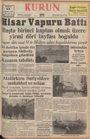    Perşembe “ Kânun 1937 YIL: 21-3 7166 - 1256 rs. 'ANBUL «- Ankara Caddesi Posta kutusu: 46 (İstanbul) ..r Ki Telef. 21413