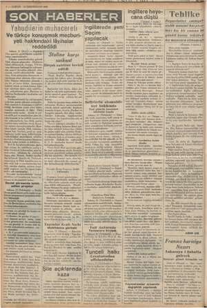    Yahudilerin Ankara, 11 (A.A.) — Bugünkü) Ulus gazetesi e aşağıdaki ; eşretm. k Yabancı Bike ag — “Türk olmıyan göçmenler