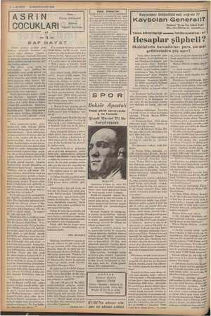  © 8S KURUN © 20 İKİNCİKÂNUN 1938 ASRIN ÇOGU K k A RI Pari Yazan: Ferenç Körmendi İ en Haberler 2 Gazetelerle mecmualarda yazı