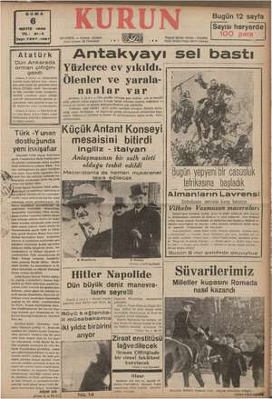     GUMA MAYIS 1938 YIL: 21-3 Sayı: 7297-1387 se EREN EET STANBUL — Ankara Caddesi Posta kutusu: 46 (İstanbul) “are BS Atatürk