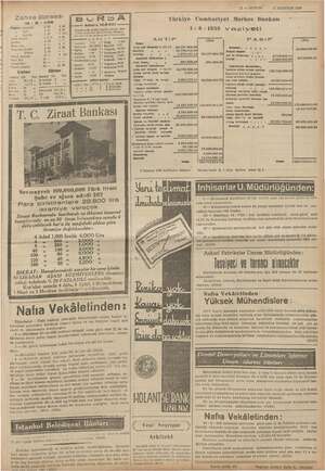    “i ee yağ İMLA Mei me a old ” En a ai : ; i 11 — KURUN 1i AĞUSTOS 1938 BER> A Türkiye Cumhuriyet Merkez Bankası S Bal yam A