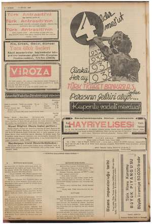    8 — KURUN! 3 EYLUL 1938 Türk A.ntrasiti'ni İ kışa bırakma, yazdan ali ürk Antrasiti'nin kalori randımanı hiçbir it kok...