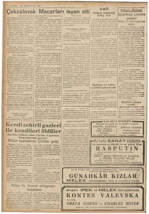  4 — KURUN 16 TEŞRİNİLY”YEL 1938 , > k (Üst tarafı r inci de) ei Burg Di Parizyen gazetesinde | ila edir. Prağ ile Berlin...