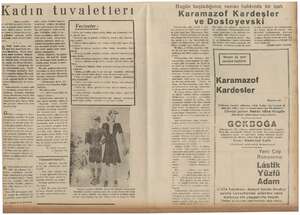  Kadın tuvaletleri (Başı 3 incüde) — kiden kadm, odasına kapanır; kâğıt parçalarından ya-  düzgününü allığcır, bir günah ve