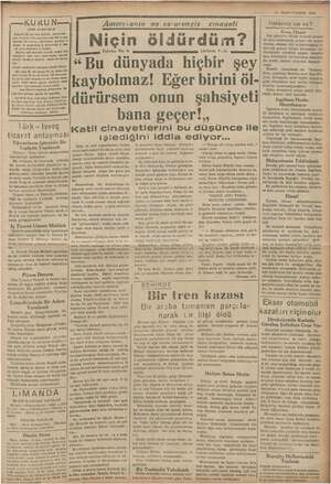    » Kumu 13 İKİNCİTEŞRİN 1938 —KURUN— ALAN ÜLKEME 8 ret İldalurının se a itibaren Lai a aylarında van 5 falardu 50 ki dör...