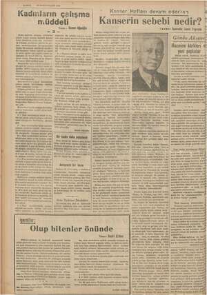  ? — KURUN K âli 29 IKINCITEŞRİN 1938 Kadınların çalışma müddeti unlar, ve çocuk işçiler in 7 Mi Kadı lışmasını ilk evvel nn