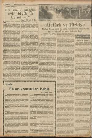    «2 - KURUN i BİRİNCİKANUN 1938 Terhiye bahisleri : Her küçük çocuğun neden büyük bir kıymeti var? emleketini sevenler...