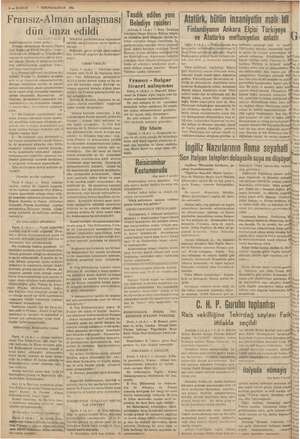      3 — KURUN ii PA AN VA 7 BIİRİNCİKANUN 188 Fransız-Alman anlaşması dün imza edildi (Baş öğe Tinetde Mem metni gudur! sone