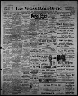 Las Vegas Daily Optic Newspaper April 17, 1896 kapağı