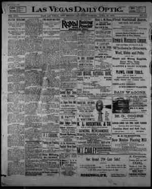 Las Vegas Daily Optic Newspaper April 18, 1896 kapağı