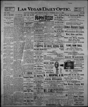 Las Vegas Daily Optic Newspaper May 11, 1896 kapağı