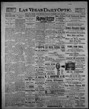 Las Vegas Daily Optic Newspaper May 12, 1896 kapağı