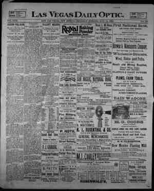 Las Vegas Daily Optic Newspaper May 14, 1896 kapağı