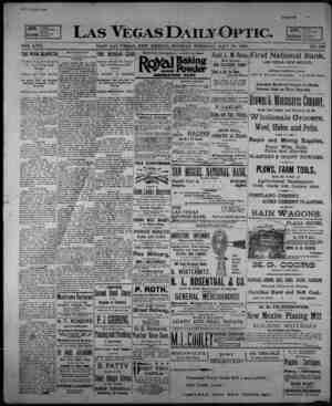 Las Vegas Daily Optic Newspaper May 18, 1896 kapağı
