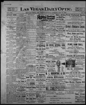 Las Vegas Daily Optic Newspaper May 23, 1896 kapağı