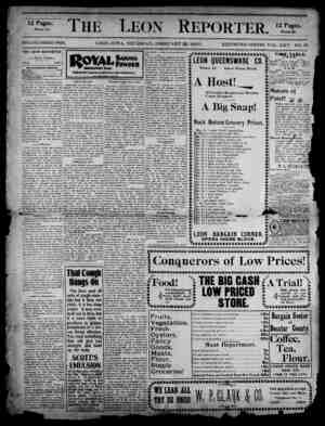 The Leon Reporter Newspaper February 22, 1900 kapağı