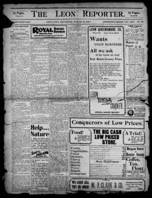 The Leon Reporter Newspaper March 15, 1900 kapağı