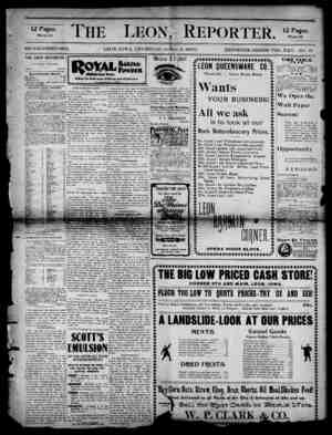 The Leon Reporter Newspaper April 5, 1900 kapağı