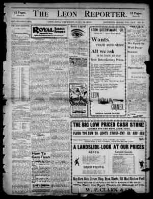 The Leon Reporter Newspaper April 12, 1900 kapağı