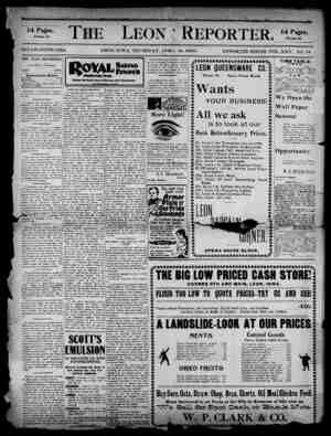 The Leon Reporter Newspaper April 19, 1900 kapağı
