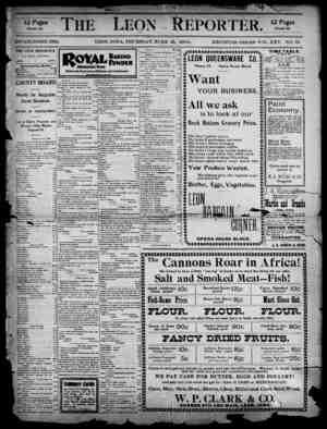 The Leon Reporter Newspaper June 21, 1900 kapağı
