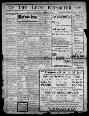 The Leon Reporter Newspaper June 28, 1900 kapağı