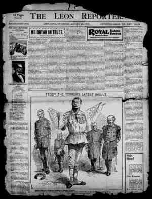 The Leon Reporter Newspaper August 23, 1900 kapağı
