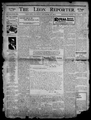 The Leon Reporter Newspaper September 20, 1900 kapağı