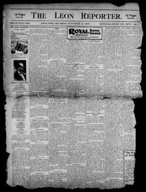 The Leon Reporter Newspaper September 27, 1900 kapağı