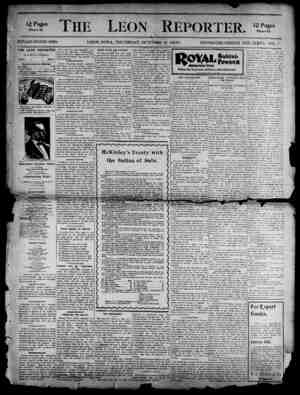 The Leon Reporter Newspaper October 11, 1900 kapağı