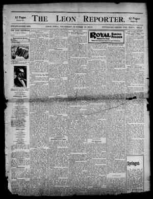 The Leon Reporter Newspaper October 18, 1900 kapağı
