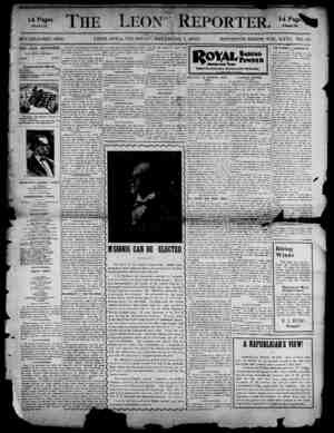 The Leon Reporter Newspaper November 1, 1900 kapağı