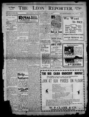 The Leon Reporter Newspaper January 3, 1901 kapağı