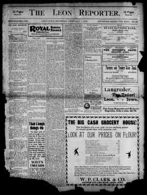 The Leon Reporter Newspaper February 7, 1901 kapağı