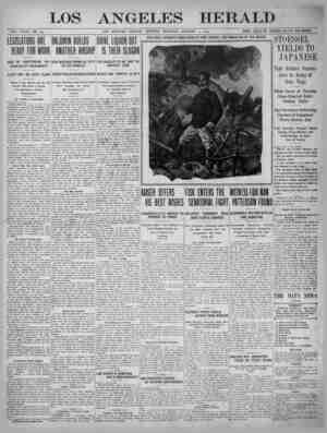 The Los Angeles Herald Newspaper January 2, 1905 kapağı
